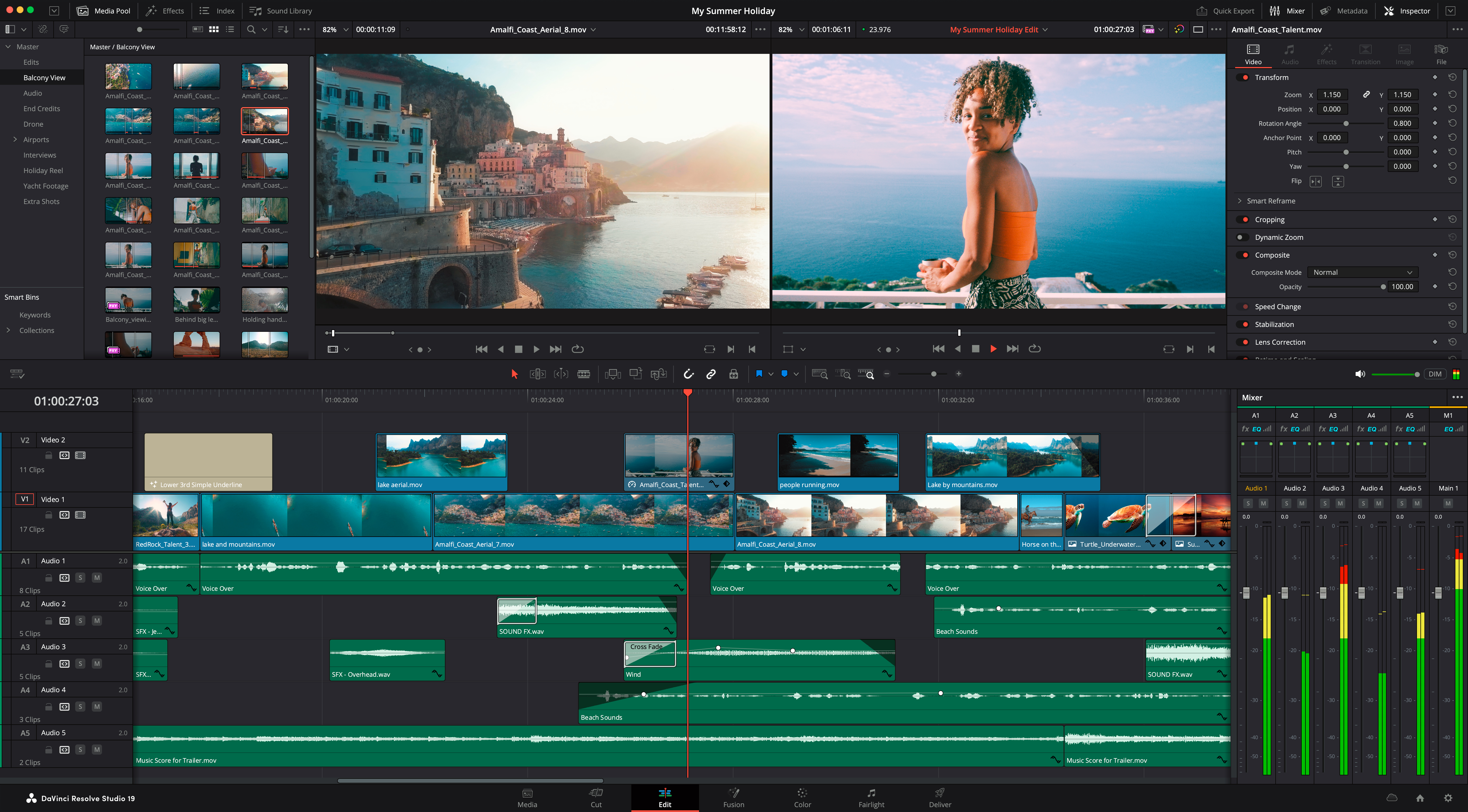 Vágás és színkezelés DaVinci Resolve-ban